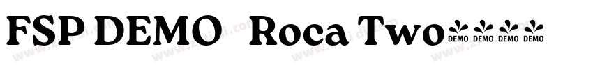 FSP DEMO   Roca Two字体转换